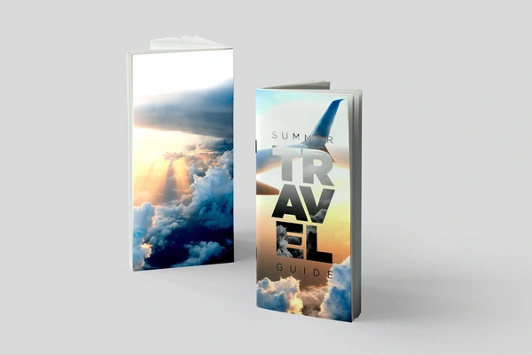  Dl Stapled Booklet Long Edge Mock Up