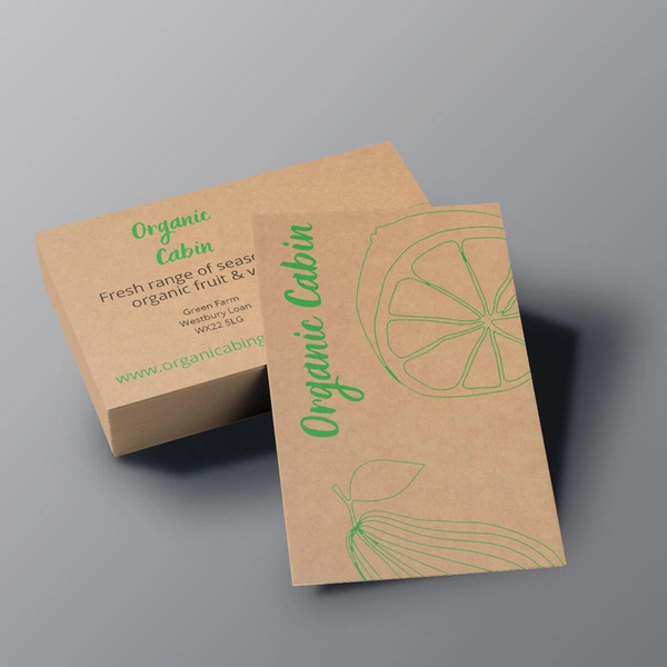 Kraft Business Cards - Organic Cabin Color